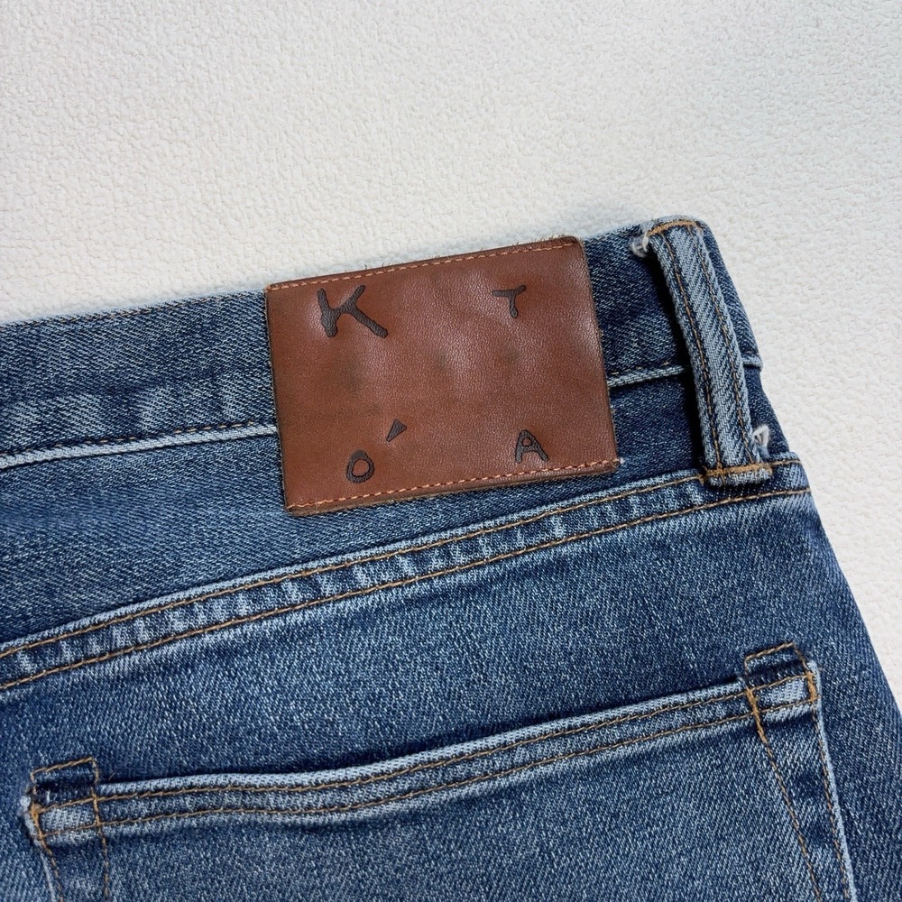 Hiroshi Kato The Pen Selvedge Jeans Men 34 (fits 35x34) Blue Slim Stretch Denim - Picture 9 of 16